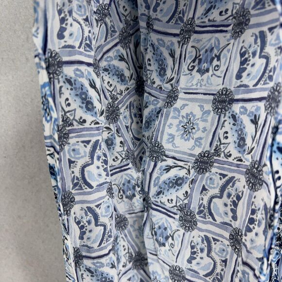 Rujuta Sheth Dress Womens One Size Blue Boho Maxi Kimono Coastal Resort Flowy - Picture 11 of 14